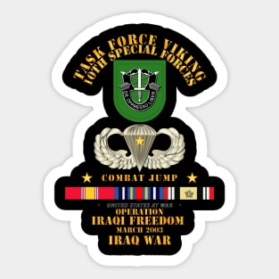 Combat Jump - TF VIking - 10th SFG - OEF - Iraq w SVC Sticker